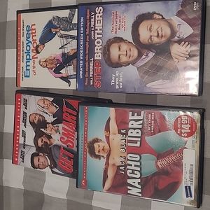 Lot of 4 DVD Comedies, Nacho Libre, Step Brothers, Employee of Month, Get Smart